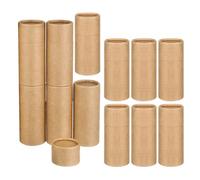 LOEFLIFA Lot de 12 Tubes en Papier Kraft pour Flacon d'Huile Essentielle 50 Ml Boîte d'Emballage Ronde Recyclable Accessoires de Rangement Polyvalents pour Cosmétiques et Loisirs