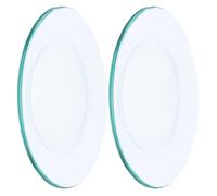 LOEFLIFA Lot de 2 Coupelles en Verre Transparentes 120 MM pour Chauffe-Cire Électrique Doublures Réutilisables pour Lampes d'Aromathérapie Accessoires Parfum d'Ambiance sans Flamme