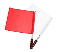 LOEFLIFA Lot de 2 Drapeaux de Signalisation pour Arbitre, Rouge et Blanc, Multifonctionnels pour Gestion du Trafic et Entraînement Sportif, Drapeaux D’angle Résistants Adaptés aux Courses