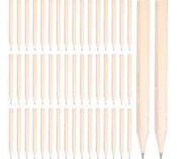 LOEFLIFA Lot de 50 Crayons Courts Ronds en Bois Hb 35 Pouces pour Garçon et Filles D’Âge Préscolaire Crayons D’Écriture à Prise Débutante Légers et Ergonomiques pour École et Activités