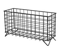 LOEFLIFA Mangeoire à Foin en Fer pour Lapins et Hamsters, Support Fixable à Cage, Distributeur de Nourriture pour Petits Animaux, Râtelier Noir, Accessoire pour Élevage Familial