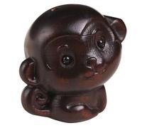 LOEFLIFA Ornement Singe Bois Sculpté Pendentif Porte-clés Zodiaque Chinois Décoration de Bureau Créative et Adorable Bois de Santal