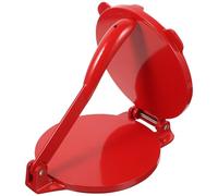 LOEFLIFA Presse à Tortillas en Aluminium 16,5 Cm Rouge, Machine à Tortillas de Farine Antirouille, Presse à Pâte Manuelle la Cuisine Maison et Professionnelle, Outil pour Tacos, Empanadas