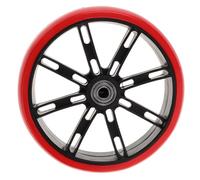 LOEFLIFA Roues Pivotantes de Remplacement pour Chariot de Supermarché Roues en PU Rouge Roulement Résistantes à L'Usure Adaptées aux Chariots de Courses et Paniers à Provisions Lot