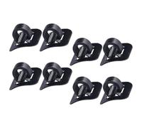 LOEFLIFA Serrage-câble Vélo 8 Pcs avec Boucle en Alliage Aluminium et Siège Adhésif Noir, Guide-Tuyau de Logement pour Câbles de Frein et Dérailleur, Clip en C pour Fixation Propre