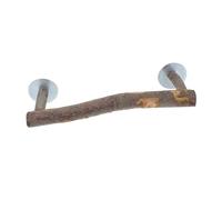 LOEFLIFA Support Perchoir pour Perroquet en Bois, Porte-gobelet U-Forme, Grand Taille, Accessoire pour Cage à Oiseaux, Perchoir et Mangeoire pour Oiseaux Moyen et Petits, Animaux