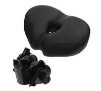 LOEFLIFA Wide Foldable Bike Seat Cushion for Men Women Extra Wide Shock Absorbing Padded Foam with Short Ergonomic Design PU Material for Outdoor Mountain and Indoor Cycling
