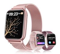 Loekneue New Montre Connectée Femme avec Appel Bluetooth, 1,83" HD Watch Cycle menstruel SpO2 Moniteur de Sommeil Sports IP68 Cardiofréquencemètre Fitness Tracker pour iOS Android Rose