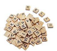 LoengMax Lot de 500 lettres en bois pour travaux manuels et décoration de cadeaux