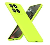 LoeoeL Coque de téléphone en silicone pour Motorola Moto Edge 2025, vert citron fluo, couleur vive en TPU mat, ultra fine et minimaliste en gel de caoutchouc souple pour homme et femme, housse