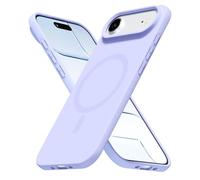 LoeoeL Coque en silicone compatible avec Magsafe pour iPhone 17 Air - Coque de téléphone en gel de caoutchouc souple magnétique pour femmes et filles - Coque rigide en TPU - Couleur unie - Violet