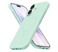 LoeoeL Coque en silicone compatible avec Magsafe pour iPhone 17, jolie coque de téléphone fine et magnétique en gel de caoutchouc souple pour femmes et filles, coque rigide en TPU de couleur unie