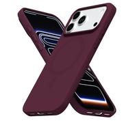 LoeoeL Coque en silicone compatible avec Magsafe pour iPhone 17 Pro, jolie coque de téléphone fine et magnétique en gel de caoutchouc souple pour femmes et filles, coque rigide en TPU de couleur unie