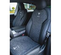 LOERSS Ensemble Housses Siège de Voiture sur Mesure, pour Tesla Model 3 Model Y, Soie Glacée Respirante et Antidérapante, Coussins Siège Avant Arrière, Accessoires Intérieure