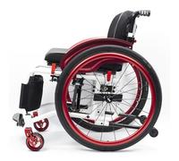 LOERSS Manual Auto-propulsé en Aluminium Sports en Fauteuil Roulant, Pliage Facile, Léger, Tout Terrain, Ne Pèse Que 13 Kg, Capacité De Chargement 220 Lbs(42cm/16.5in,Black)