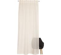 LOESCHEN Schöner Wohnen Echarpe avec passants cachés Meshwork I Couleur 30 Creme I Taille 130x250 cm I Pur polyester
