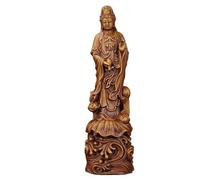 loeusjfnr Décor de Statue Ornements en Bois Massif Guanyin Bodhisattva Offrandes for la Maison Mobilier de Bouddha(Rosewood,XL)