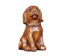 loeusjfnr Décor de Statue Paire de Statues en Bois Massif représentant Un Chiot, Palissandre, idéales for la Maison, Le Bureau ou comme décoration Cave à vin(Rosewood,S)