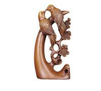 loeusjfnr Décor de Statue Statue en Bois Massif, Pie, Ornement Palissandre, Salon, entrée, Refroidisseur à vin, décorations(Rosewood,S)