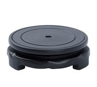 loeusjfnr Support Pour Plantes Rond Bonsaï Base Théière Vase en céramique Fishtank Plaquette De Rotatable Plateau bois rond for la décoration de bureau à domicile Supports sur Pied Pour Affichage