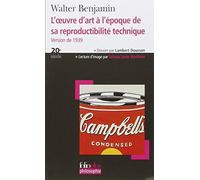 L'oeuvre d'art à l'époque de sa reproductibilité technique: Version de 1939 de Benjamin.Walter (2008) Broché
