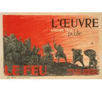 L'Oeuvre de Gustave Téry publie 'Le Feu' notes d'un combattant par Henri Barbusse (1918) Poster Print by C. Haulor (61 x 91,4 cm)
