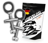 LOEVELOSI Ensemble de tendeur de chaîne pour vélo, 2 pièces, en acier galvanisé, Installation simple, pour BMX, Single-Speed, vélos à 1 vitesse, filetage de 3 cm, Ø 12 mm d'axe