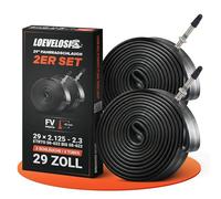 LOEVELOSI Lot de 2 chambres à air de 29" avec valve Sclaverand noire de 40 mm - Valve française de vélo FV Presta - ETRTO 50/58-622 - Lot de 2 chambres à air 29 x 2,125-2,3 - Pour vélo de ville et VTT