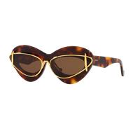 Loewe Femme Sunglass Double Frame LW40119I - Couleur du Monture: Écaille, Couleur de Lentille: Brun