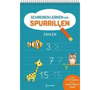 Loewe Lernen un Schreiben lernen mit Spurrillen - Zahlen: Schreibblock m (Poche)