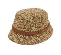 Loewe Pre-owned - Ancien Chapeau Bob Anagramme en Coton Jacquard - Femme - Pre-owned - Brun - Taille: ONE Size