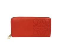 Loewe Pre-owned - Portefeuille Long zippé en cuir de veau Pre-owned - Femme - Pre-owned - Rouge - Taille: ONE Size