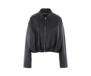 Loewe - Veste en cuir noir avec fermeture éclair intégrale - Femme - Vestes - Noir - Taille: 36 FR