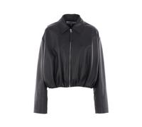Loewe - Veste en cuir noir avec fermeture éclair intégrale - Femme - Vestes - Noir - Taille: 38 FR