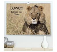 Löwen - Könige der Tiere (hochwertiger Premium Wandkalender 2026 DIN A2 quer), Kunstdruck in Hochglanz: Erleben Sie die grossen Katzen Afrikas in ihrem natürlichen Lebensraum.