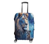 LöweTiger Housse de valise à roulettes - Marbre rose - Housse élastique lavable - Avec fermeture éclair - Anti-rayures, R7, S(19-21In）, Housse de valise