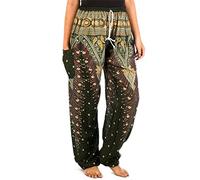 Lofbaz Femme Peacock 1 Drawstring Harem Boho Pantalon Vert M