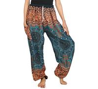 Lofbaz Femme Rose 2 Drawstring Harem Génie Boho Pantalon Teal Vert M