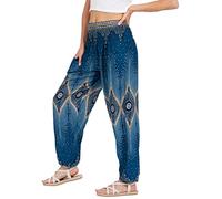 Lofbaz Femmes Diamant Yoga Aladdin Génie Bohémien Harem Pantalon Vert Teal 4XL