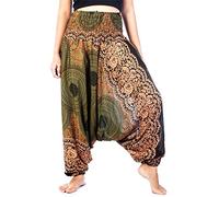 Lofbaz Femmes Rose 1 Smocked Taille 2 en 1 Harem Combinaison Pantalon Vert S