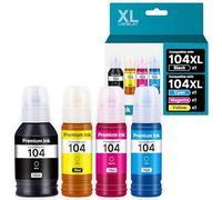LOFBLAT 104 Encre Multipack Compatible pour Epson 104XL d'encre pour Epson ET-2710 ET-2711 ET-2712 ET-2714 ET-2715 ET-2720 (Noire, Cyan, Magenta, Jaune)