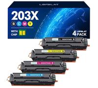 LOFBLAT 203X Cartouche de Toner pour HP 203X 203A CF540X CF540A pour MFP M281fdw M281fdn M280nw M281cdw pour HP Color Laserjet Pro M254dw M254nw M254dn (Noir Cyan Magenta Jaune, Pack de 4)