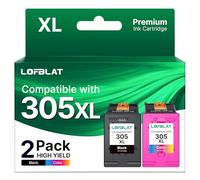 LOFBLAT 305XL Cartouches d'encre pour HP 305 XL Cartouches pour HP DeskJet 2700 2710 2720 DeskJet Plus 4110 4120 Envy 6010 6020 6032 Envy Pro 6400 6420