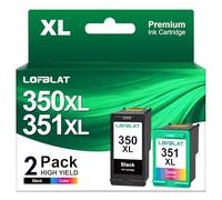 LOFBLAT 350 351XL Cartouche Remplacement pour HP 350 et 351 Noir et Couleur | Compatible pour hp 350 et 351 noir et couleur pour HP Photosmart C4280 C4380 C4480 C5280 pour Deskjet D4260 D4360 (2 Pack)