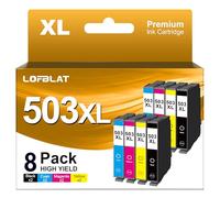 LOFBLAT 503XL 503 XL Cartouches Compatibles pour Epson WF-2960DWF pour Epson 503XL pour Expression Home XP-5200 XP-5205 XP5200 Workforce WF-2965DWF WF-2960 WF-2965 (8-Pack)