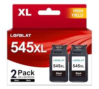 LOFBLAT 545XL Cartouches d'encre Remplacement pour Canon 545 546 XL pour Canon Pixma TS3150 MG2450 MX495 TR4550 MG2950S MG2550 MG2550S MG2555 MG2950 MG2450 TS3150 (2 Noir)