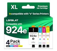 LOFBLAT 924 Cartouches d'encre pour HP 924 Cartouches 924e 924XL Compatibles pour HP OfficeJet Pro 8122e 8120 8122 8123 8125 8128 8130 8132 8133 8134 8135 (avec Puce,Pack de 4 Cartouches)