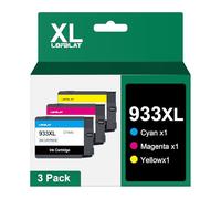 LOFBLAT 933 XL 933XL Lot de Cartouches d'encre de Rechange pour HP 933 933XL, 932 933 XL pour HP Officejet 7510 7612 7110 6600 6700 6100 7610 6110 (1 Magenta, 1 Cyan, 1 Jaune 933 XL)