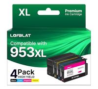 LOFBLAT 953XL 953 XL Remplacement Cartouche pour HP 953 XL Compatible pour HP Officejet Pro 7720 7740 8725 8720 8730 8210 8715 8710 7730 8728 8718 8719 8725 pour 953xl Pack de 4 Cartouches