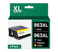 LOFBLAT 963XL Officejet Pro 9010 Lot de 4 Cartouches d'encre compatibles avec HP 963 XL pour HP 9020 9012 9022 9014 9015 9016 9018 9019 (963XL Multipack)